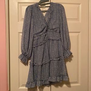 COPY - Blue dress with white print